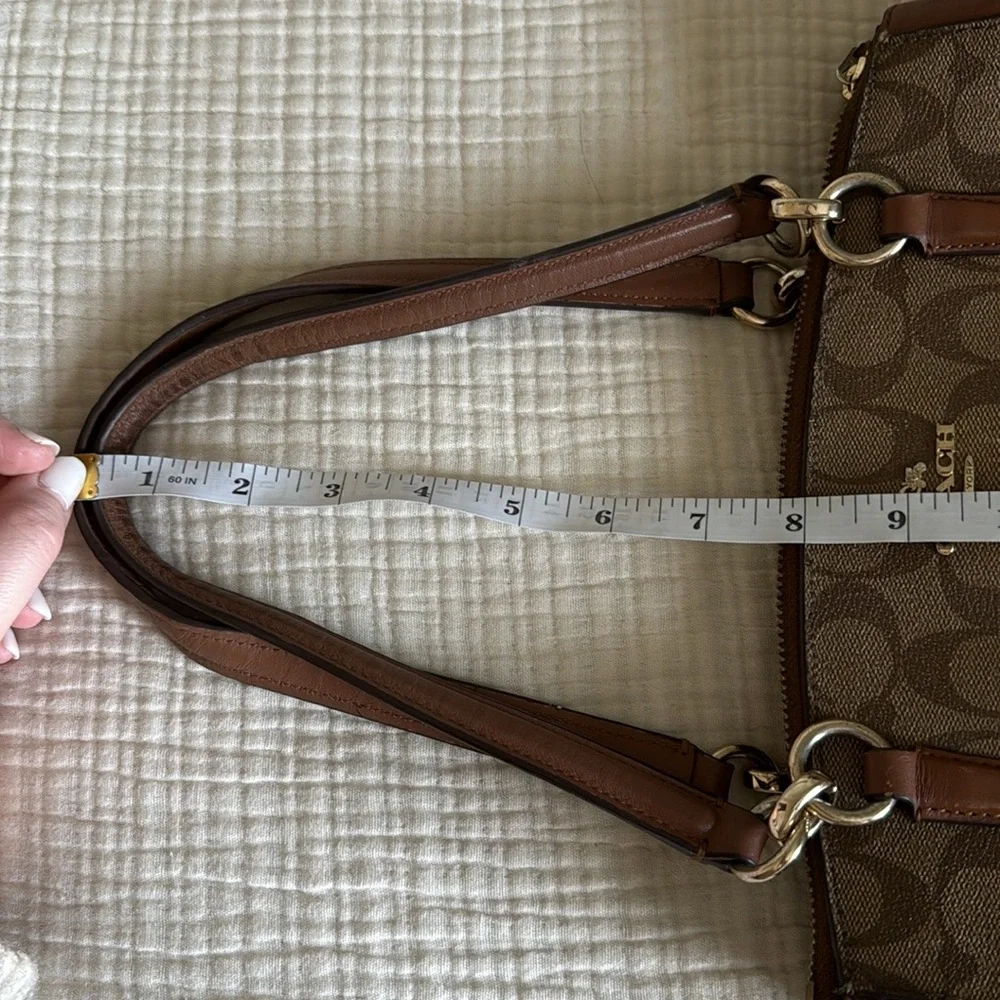 Coach Christie Carryall Signature Khaki Brown - Picture 8 of 17